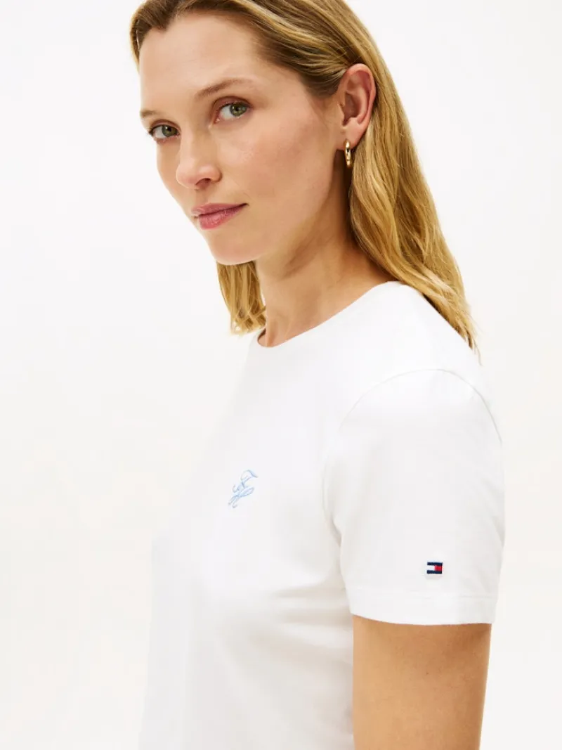 Tommy Hilfiger Shirts*TH SCRIPT REG C-NK SS TEE ecru