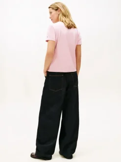 Tommy Hilfiger Shirts*TH SCRIPT REG C-NK SS TEE bonita pink