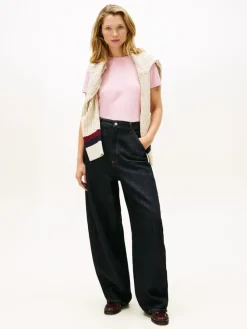 Tommy Hilfiger Shirts*TH SCRIPT REG C-NK SS TEE bonita pink