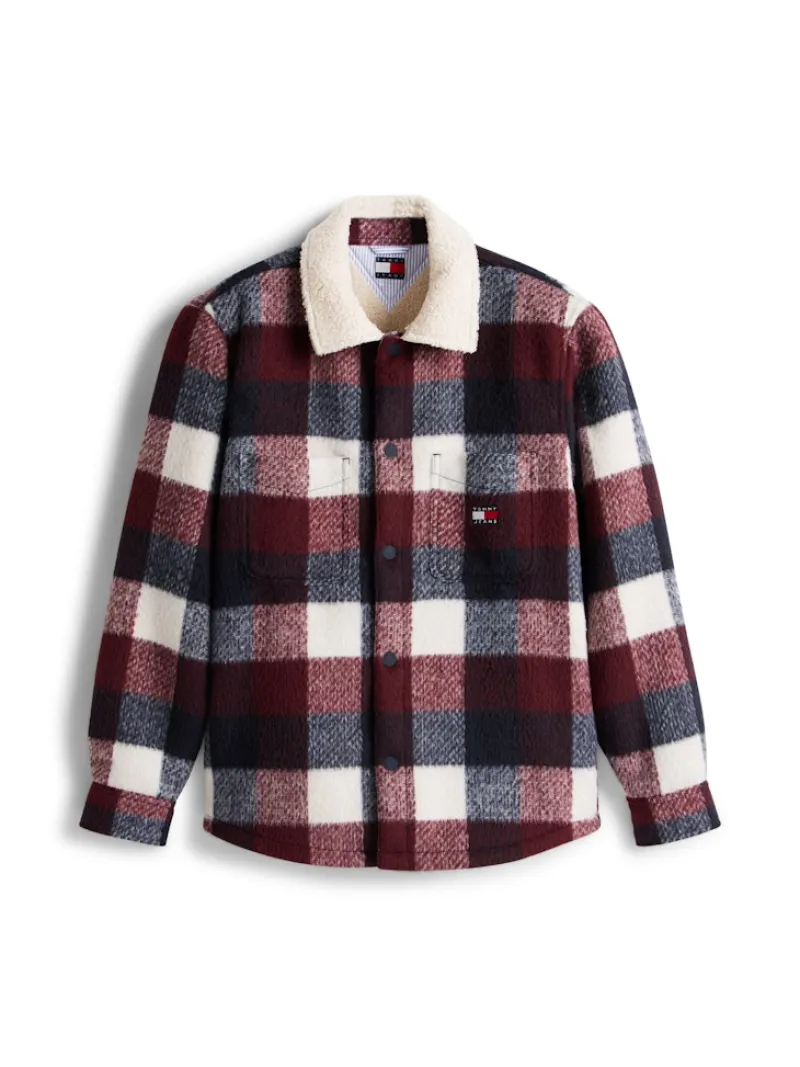 Tommy Jeans Hemden*TJM CHECK TEDDY OVERSHIRT EXT dark night navy - buffalo check