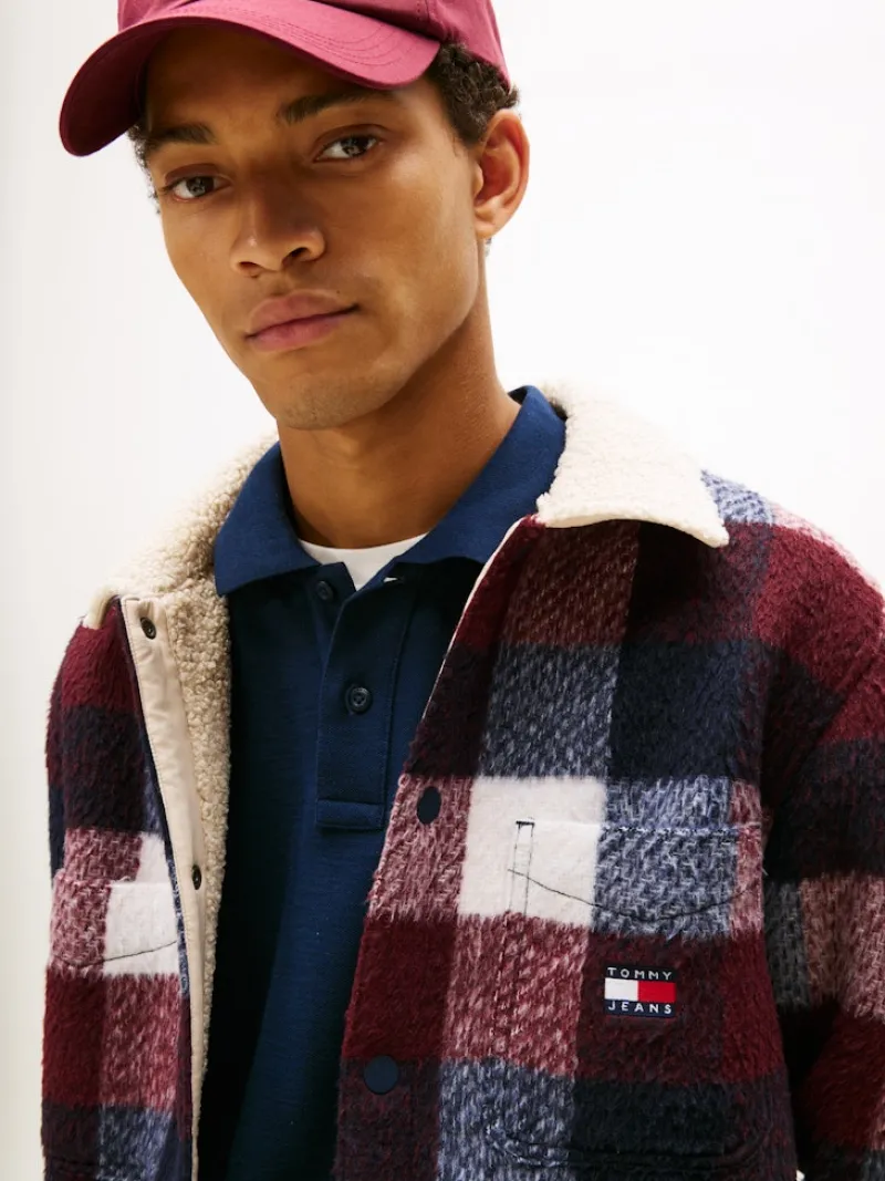 Tommy Jeans Hemden*TJM CHECK TEDDY OVERSHIRT EXT dark night navy - buffalo check