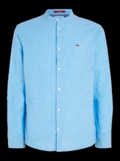 Tommy Jeans Hemden*TJM CLSC MAO LINEN BLEND SHIRT Blau