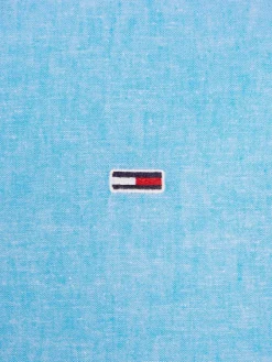 Tommy Jeans Hemden*TJM CLSC MAO LINEN BLEND SHIRT Blau