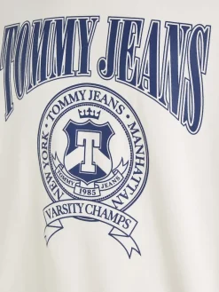 Tommy Jeans Pullover & Sweatshirts*TJM COMFORT VARSITY CREW ancient white