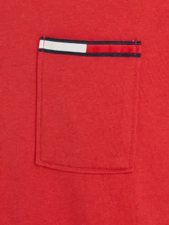 Tommy Jeans Shirts*TJM ESSENTIAL FLAG POCKET deep crimson htr