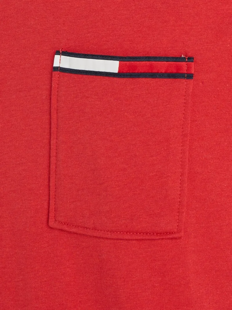 Tommy Jeans Shirts*TJM ESSENTIAL FLAG POCKET deep crimson htr