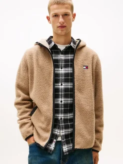 Tommy Jeans Jacken*TJM REG BADGE TEDDY ZIP TRU EXT coastal taupe