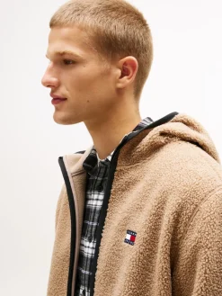 Tommy Jeans Jacken*TJM REG BADGE TEDDY ZIP TRU EXT coastal taupe