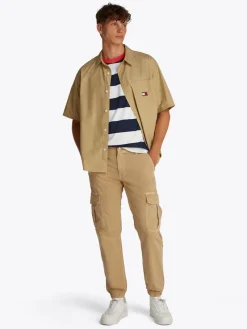 Tommy Jeans Shirts*TJM REG BOLD STRIPE TEE dark night navy - ecru