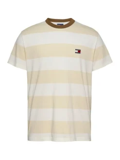 Tommy Jeans Shirts*TJM REG BOLD STRIPE TEE newsprint - ecru