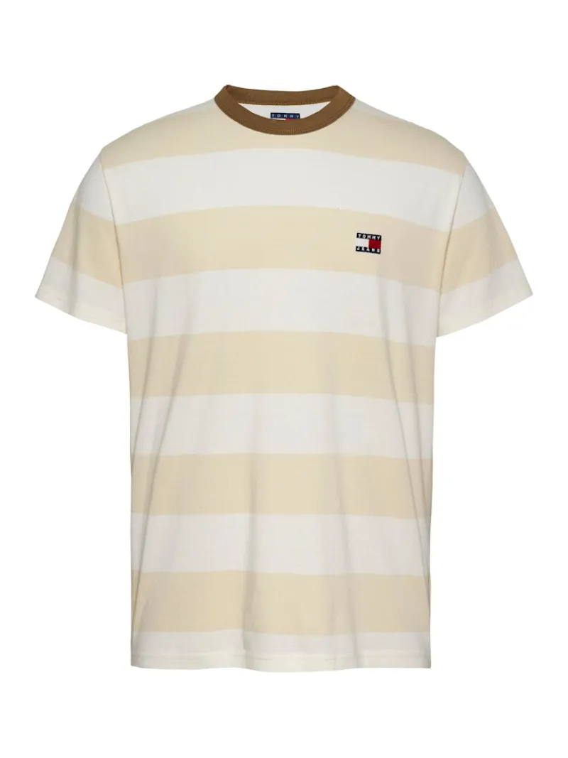 Tommy Jeans Shirts*TJM REG BOLD STRIPE TEE newsprint - ecru