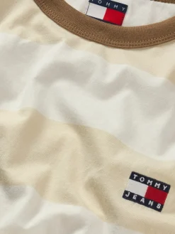 Tommy Jeans Shirts*TJM REG BOLD STRIPE TEE newsprint - ecru
