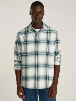 Tommy Jeans Hemden*TJM REG CHECK FLANNEL SHIRT EXT ancient white check