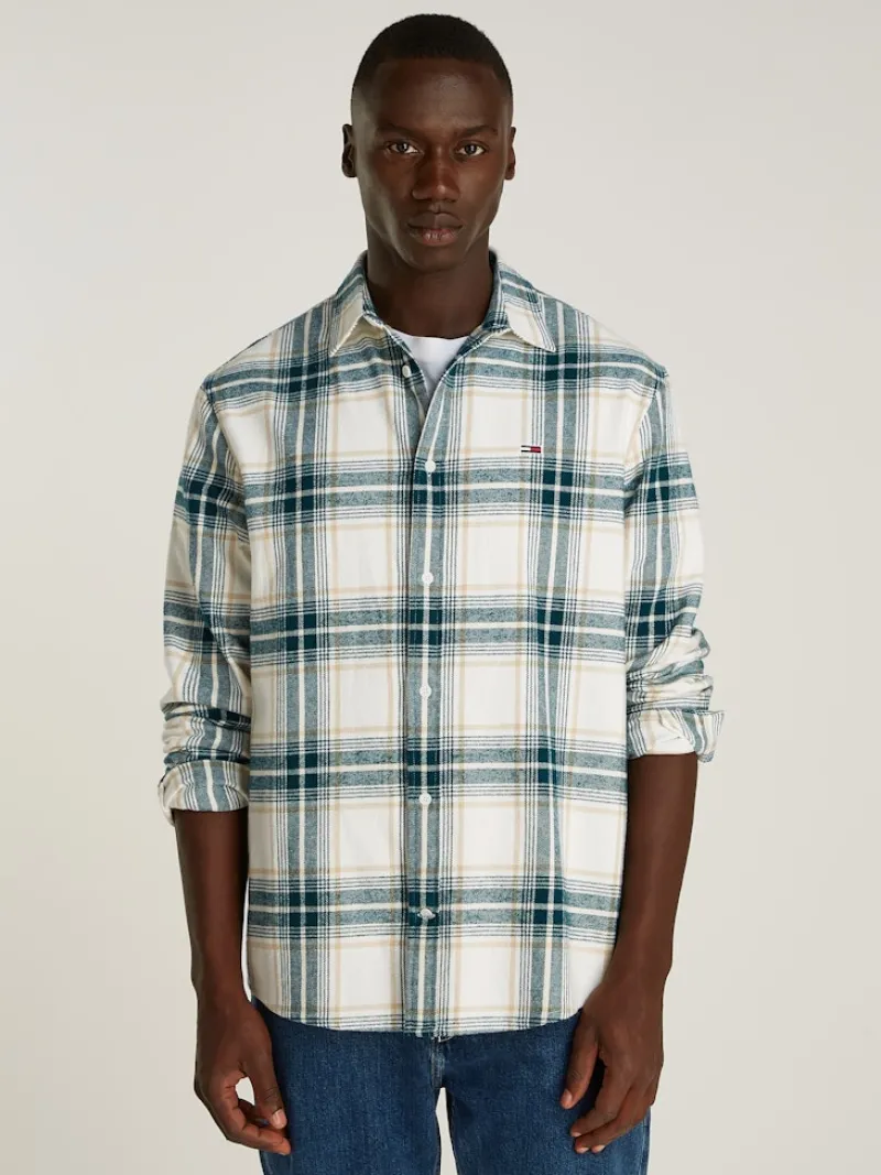 Tommy Jeans Hemden*TJM REG CHECK FLANNEL SHIRT EXT ancient white check