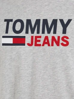 Tommy Jeans Shirts*TJM REG CORP LOGO TEE lt grey htr