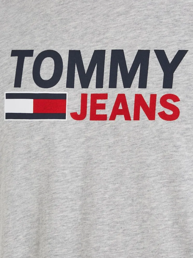 Tommy Jeans Shirts*TJM REG CORP LOGO TEE lt grey htr