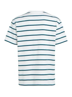 Tommy Jeans Shirts|Big Boys*TJM REG EASY STRIPE TEE white