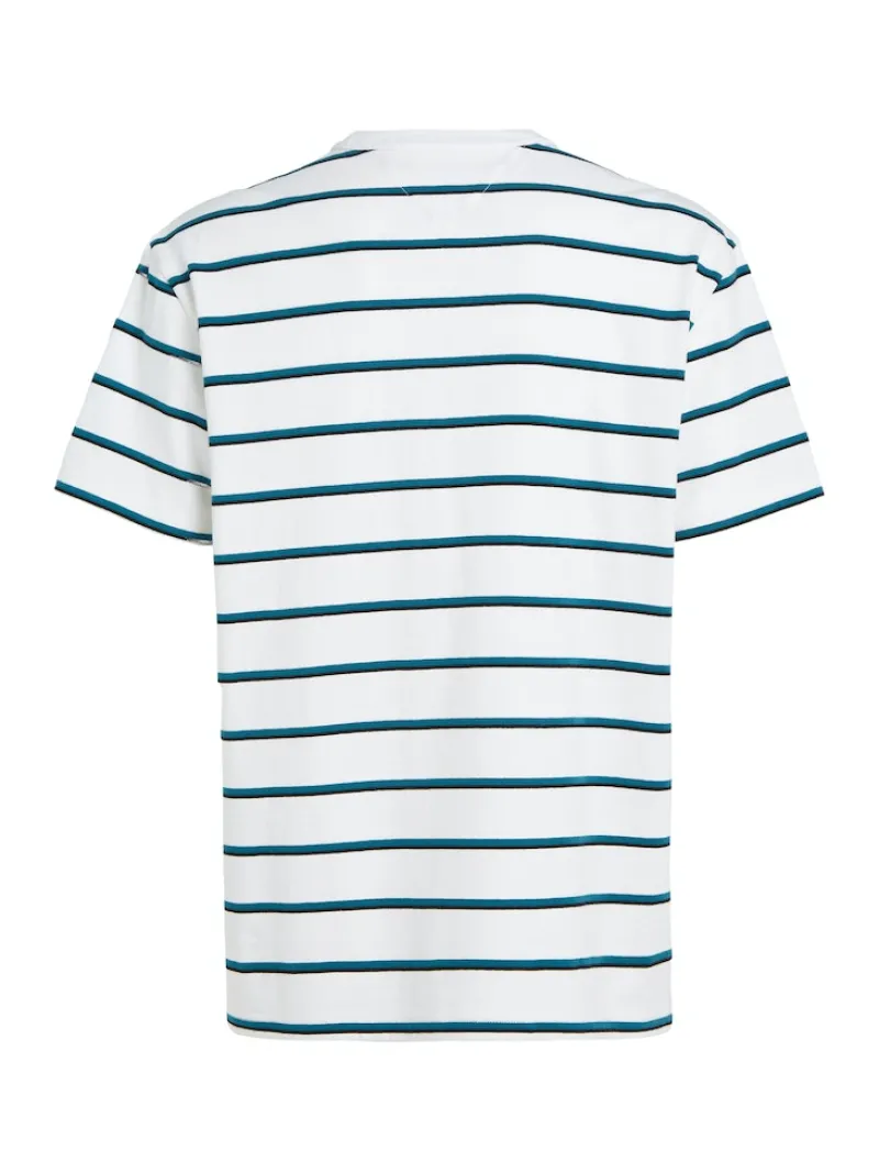 Tommy Jeans Shirts|Big Boys*TJM REG EASY STRIPE TEE white