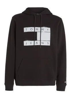 Tommy Jeans Pullover & Sweatshirts*TJM REG FLAG SPRAY HOODIE Black