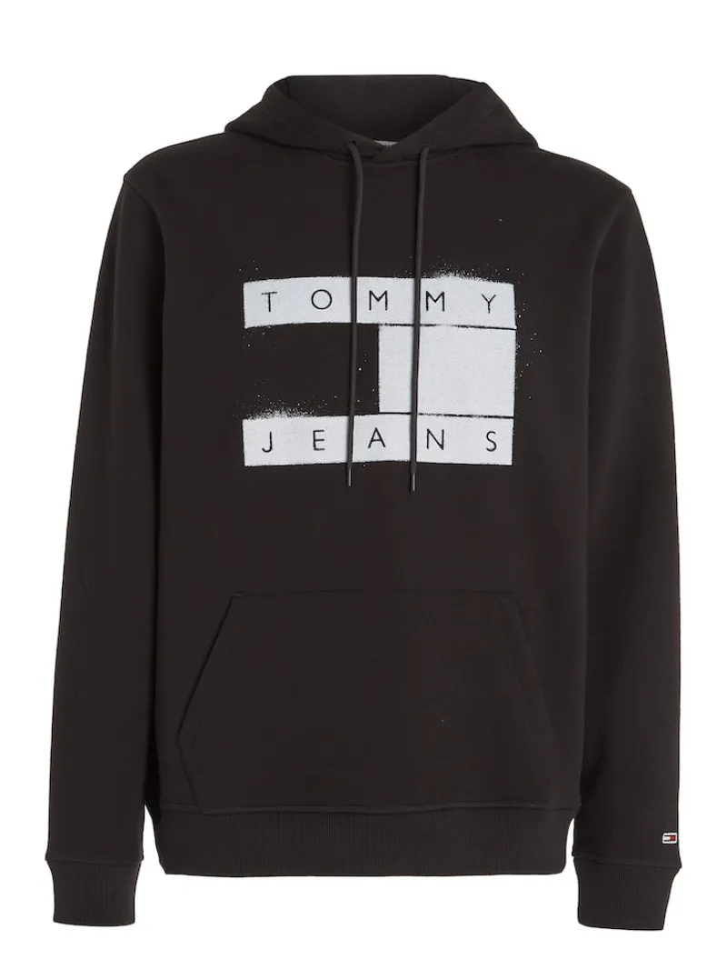 Tommy Jeans Pullover & Sweatshirts*TJM REG FLAG SPRAY HOODIE Black