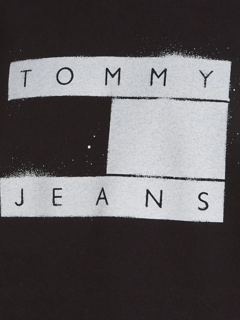 Tommy Jeans Pullover & Sweatshirts*TJM REG FLAG SPRAY HOODIE Black