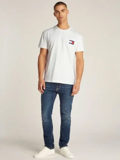 Tommy Jeans Shirts|Big Boys*TJM REG HERITAGE FLAG TEE EXT ecru