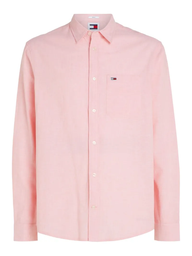 Tommy Jeans Hemden|Big Boys*TJM REG LINEN BLEND SHIRT Tickled Pink