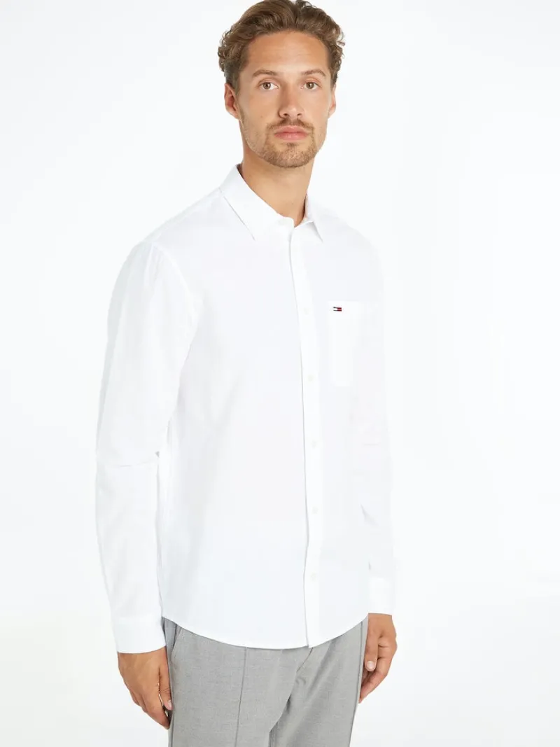 Tommy Jeans Hemden|Big Boys*TJM REG LINEN BLEND SHIRT white