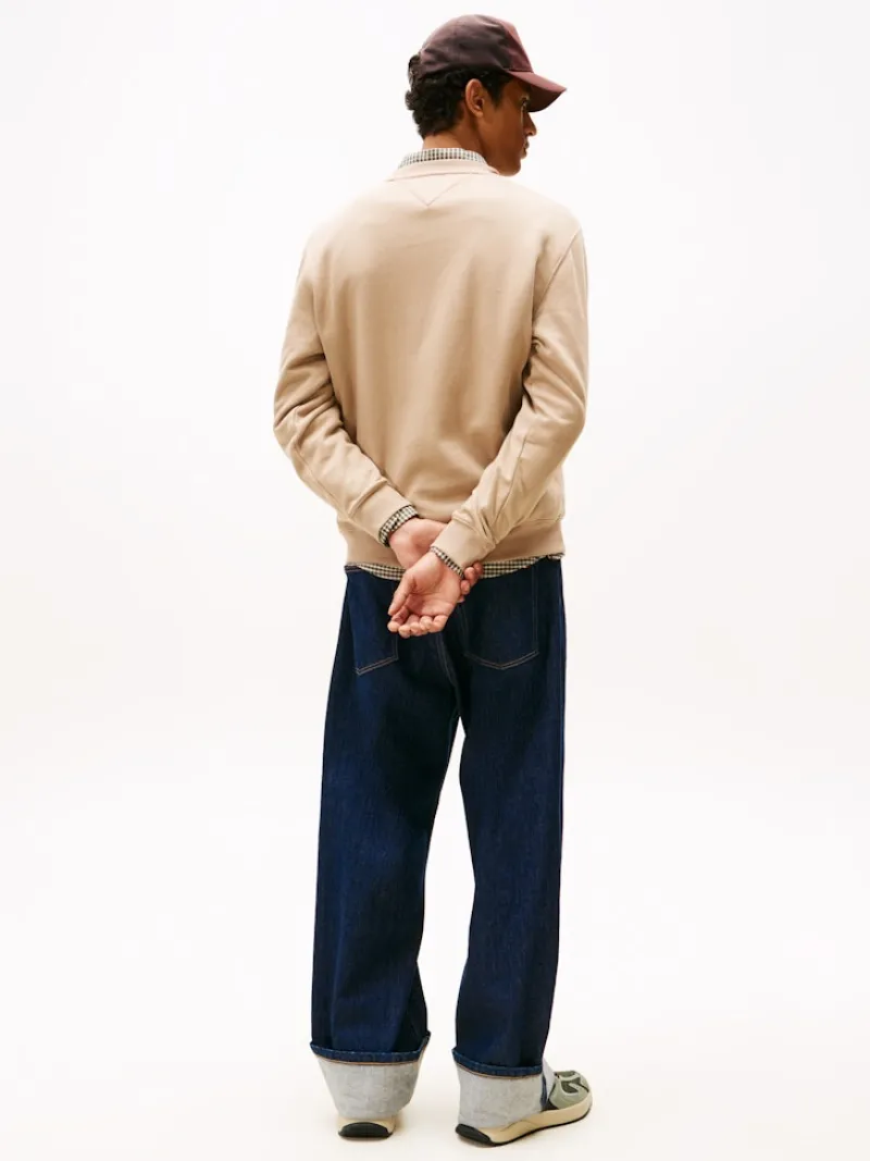 Tommy Jeans Pullover & Sweatshirts*TJM REG S FLAG CREW EXT coastal taupe