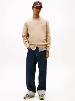 Tommy Jeans Pullover & Sweatshirts*TJM REG S FLAG CREW EXT coastal taupe