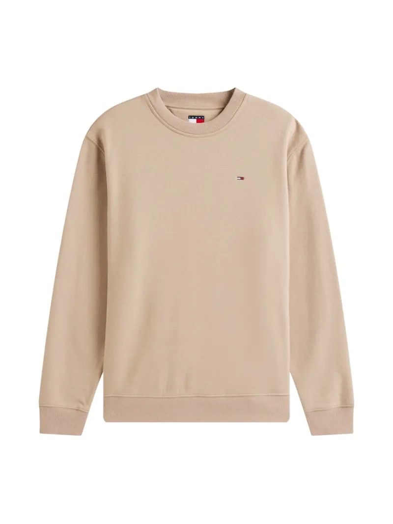 Tommy Jeans Pullover & Sweatshirts*TJM REG S FLAG CREW EXT coastal taupe