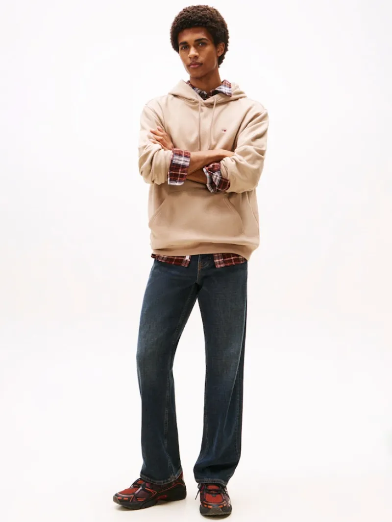 Tommy Jeans Pullover & Sweatshirts|Big Boys*TJM REG S FLAG HOODIE EXT coastal taupe