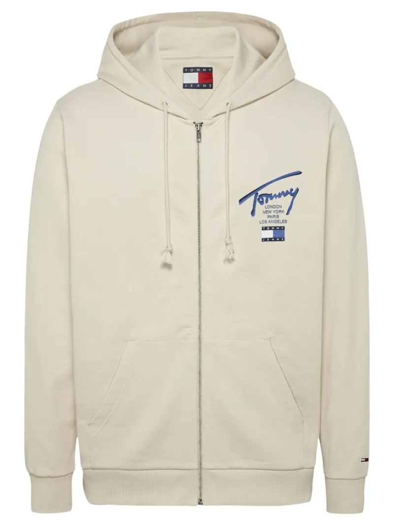 Tommy Jeans Pullover & Sweatshirts|Big Boys*TJM REG SIG TWIST ZIPTHRU EXT newsprint