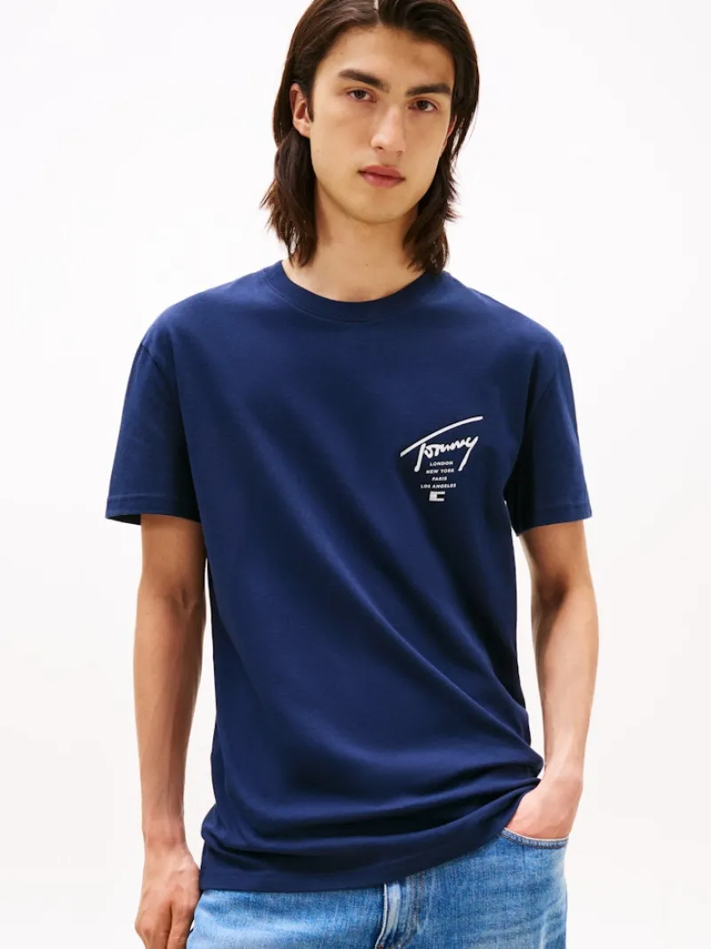 Tommy Jeans Shirts*TJM REG SIGN CITY TEE EXT dark night navy