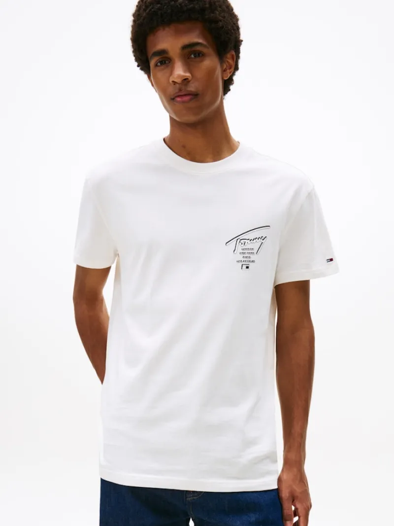 Tommy Jeans Shirts*TJM REG SIGN CITY TEE EXT ancient white