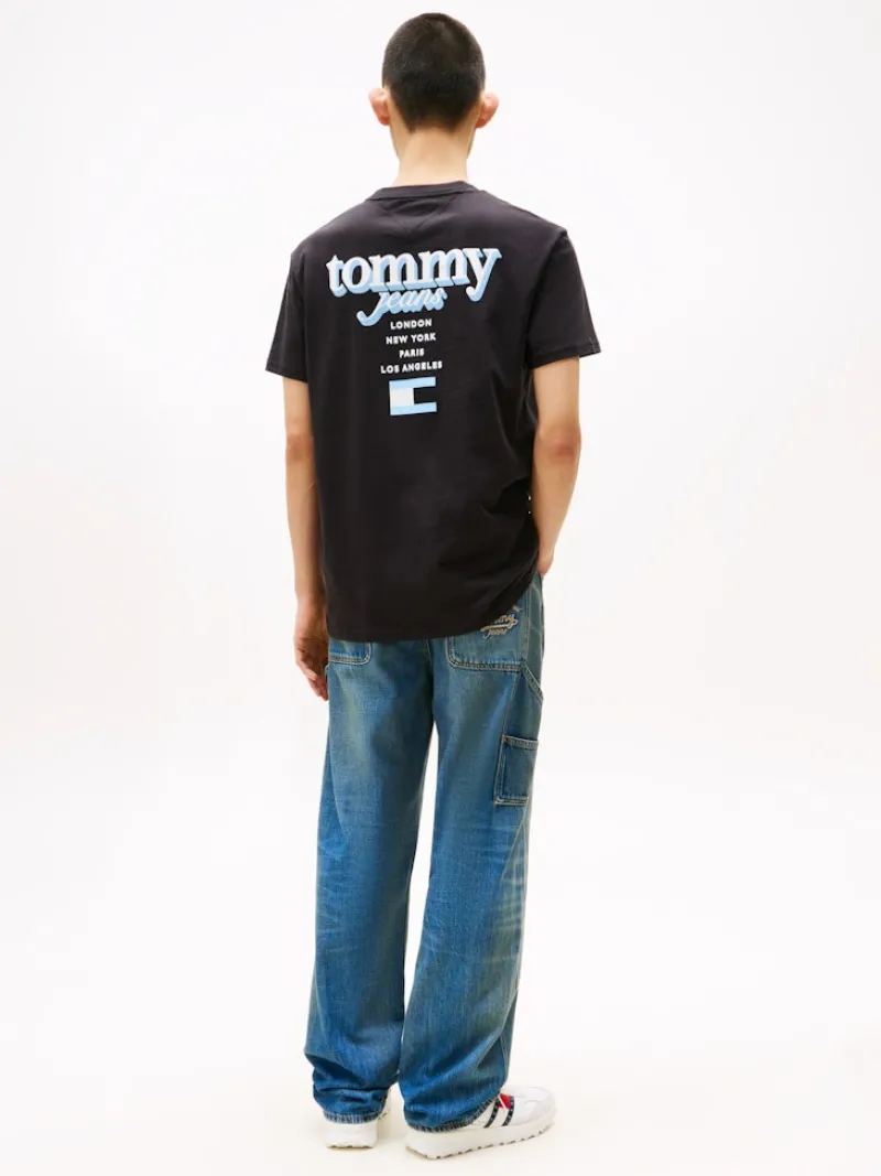 Tommy Jeans Shirts|Big Boys*TJM REG SIGNATURE CITY TEE Black