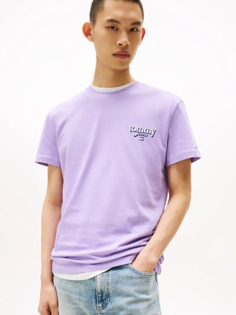 Tommy Jeans Shirts|Big Boys*TJM REG SIGNATURE CITY TEE ophelia purple
