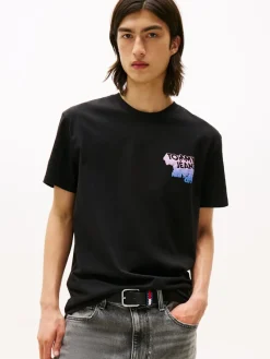Tommy Jeans Shirts*TJM REG STACK BACKPRINT TEE EXT Black