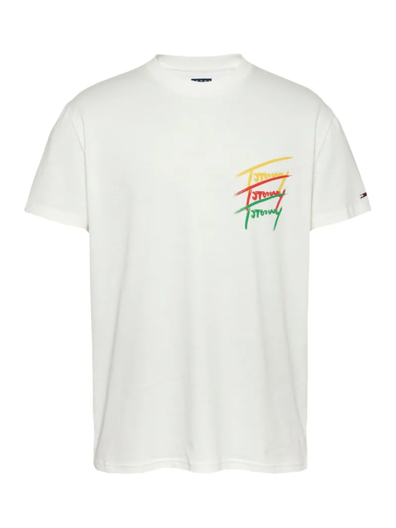 Tommy Jeans Shirts|Big Boys*TJM REG TWISTED SIGNTR TEE EXT ecru