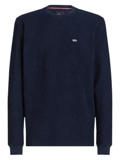 Tommy Jeans Shirts*TJM REG WAFFLE L/S TEE dark night navy