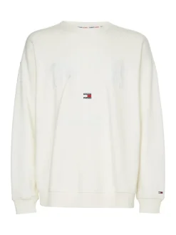 Tommy Jeans Shirts*TJM REVERSE SLUB CREW ancient white