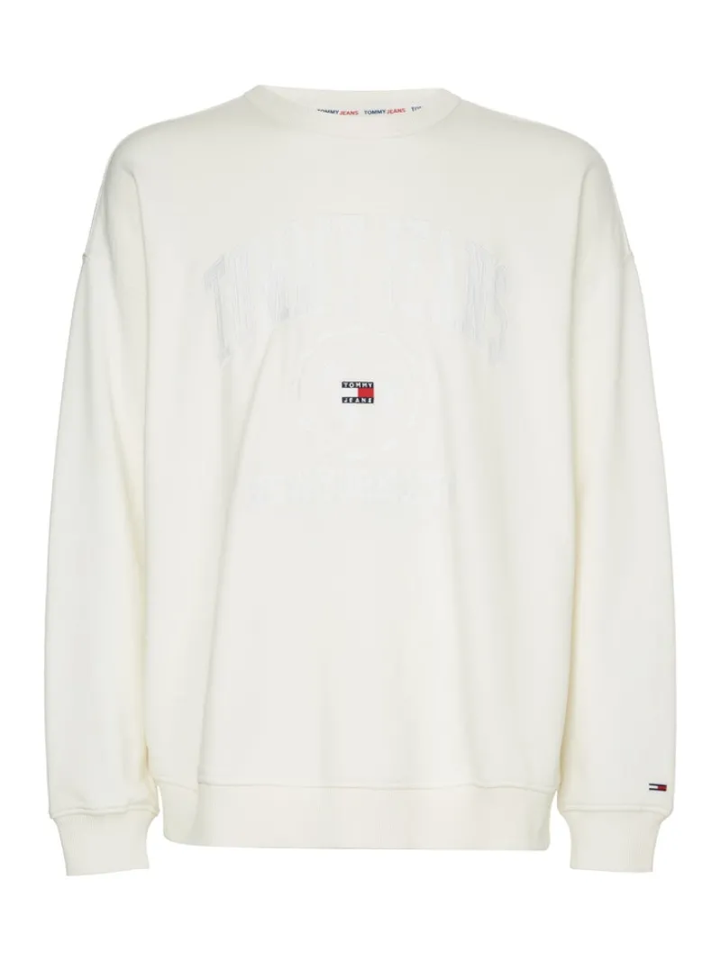 Tommy Jeans Shirts*TJM REVERSE SLUB CREW ancient white