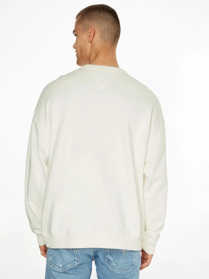 Tommy Jeans Shirts*TJM REVERSE SLUB CREW ancient white