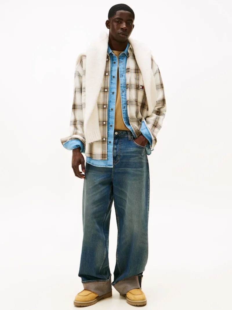 Tommy Jeans Hemden|Big Boys*TJM RLX CHECK BRUSHED OS EXT ancient white-check