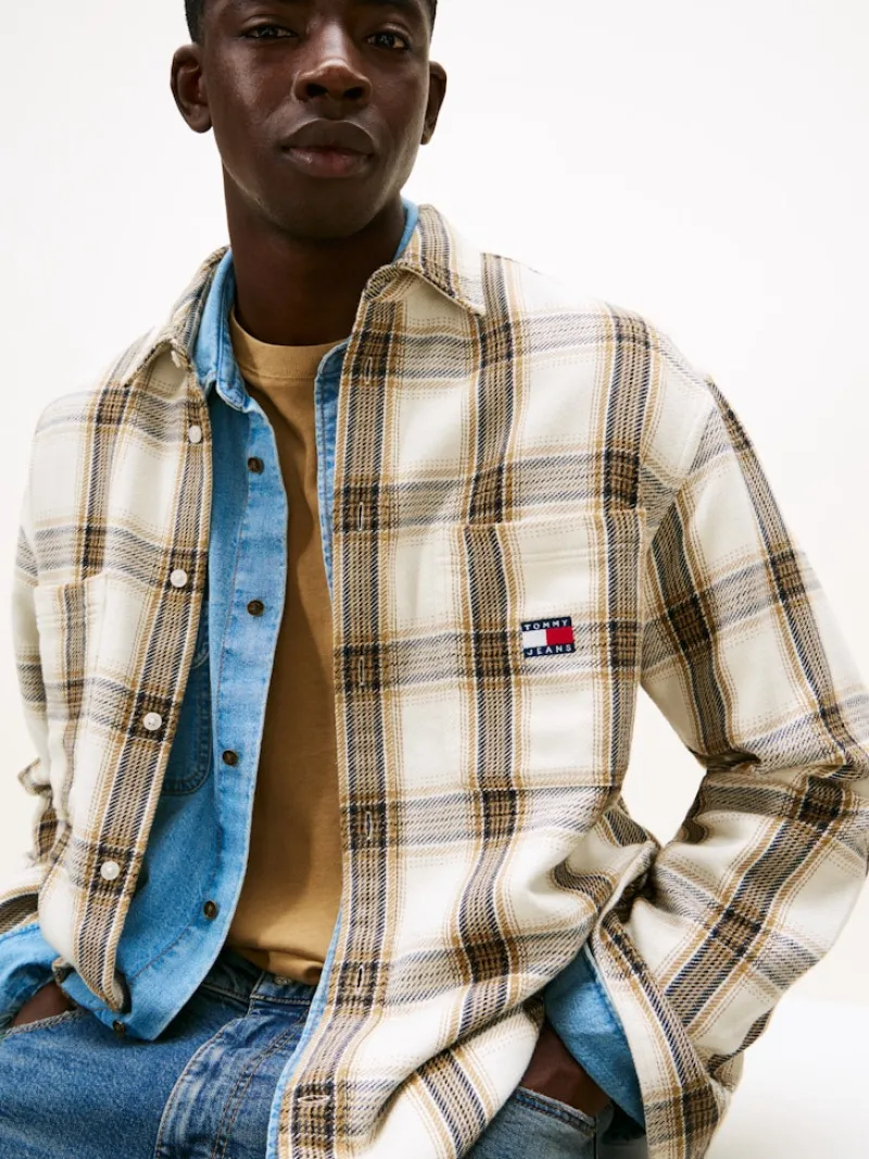 Tommy Jeans Hemden|Big Boys*TJM RLX CHECK BRUSHED OS EXT ancient white-check