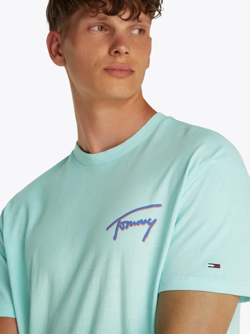 Tommy Jeans Shirts|Big Boys*TJM RLX FADED GRAPHIC TEE EXT spring mint