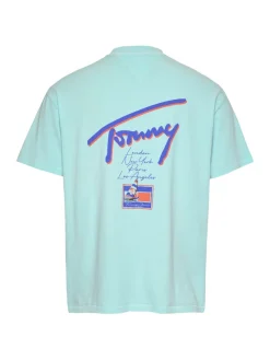 Tommy Jeans Shirts|Big Boys*TJM RLX FADED GRAPHIC TEE EXT spring mint