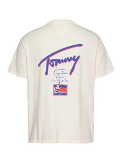 Tommy Jeans Shirts|Big Boys*TJM RLX FADED GRAPHIC TEE EXT ancient white