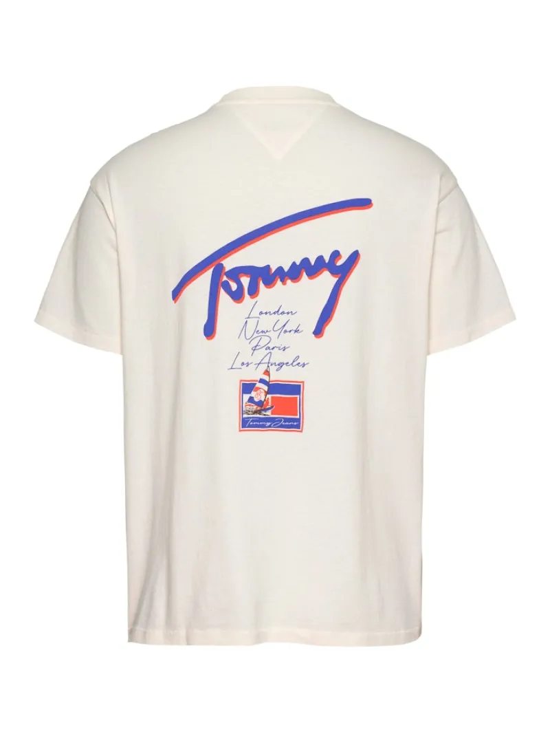 Tommy Jeans Shirts|Big Boys*TJM RLX FADED GRAPHIC TEE EXT ancient white