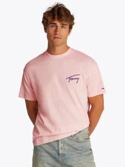 Tommy Jeans Shirts|Big Boys*TJM RLX FADED GRAPHIC TEE EXT precious pink